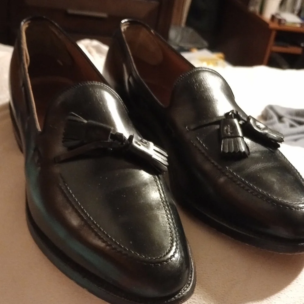 Allen Edmonds Black Leather Slip-On Loafers